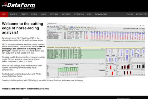 horse racing analysis software.